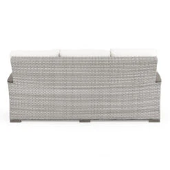 Retreat Outdoor Wicker Sofa In Pebblestone