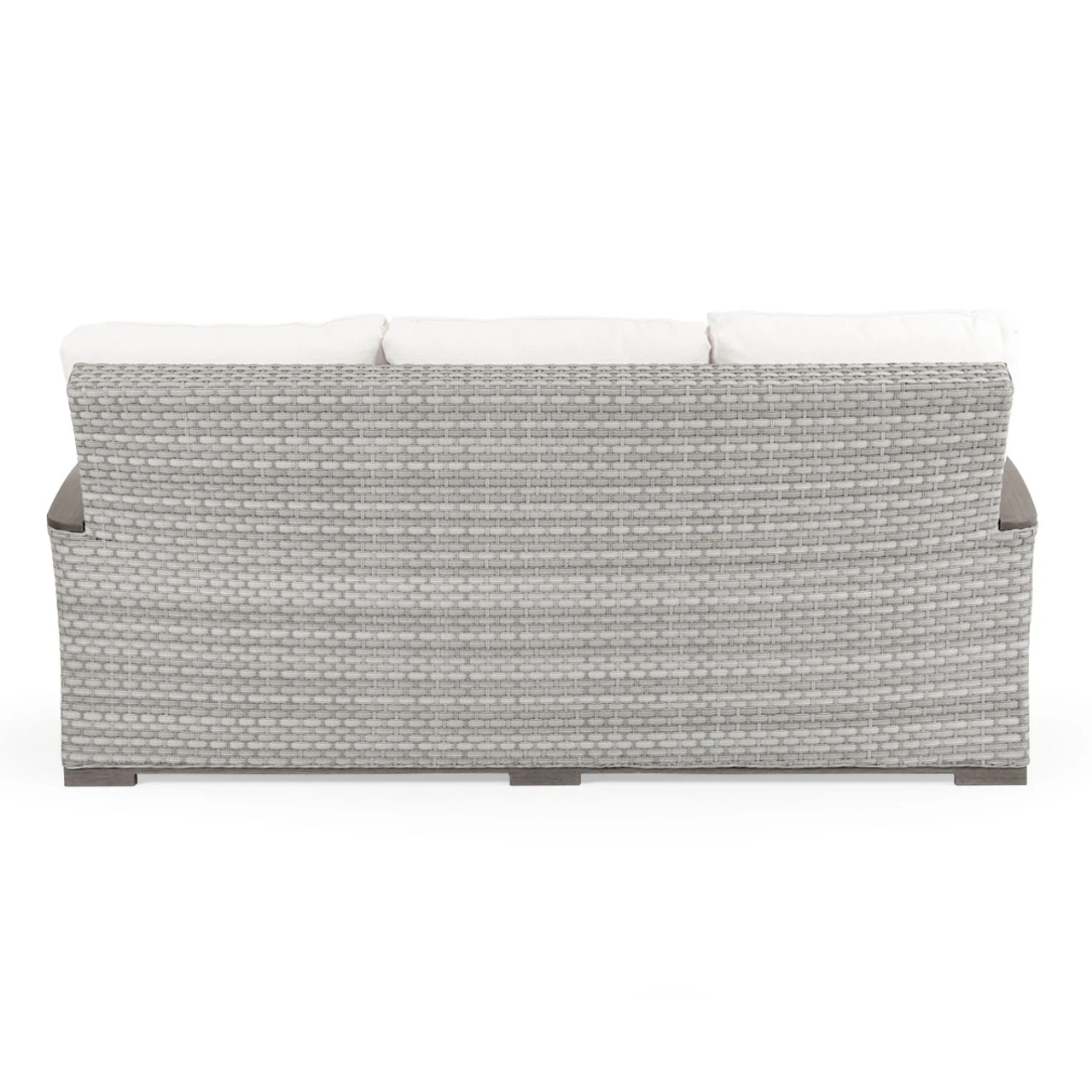 Retreat Outdoor Wicker Sofa In Pebblestone
