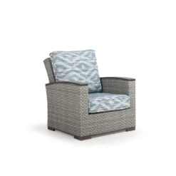 Retreat Outdoor Wicker Club Chair In Pebblestone