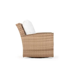 Retreat Outdoor Wicker Swivel Glider In Sandstone