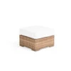 Retreat Outdoor Wicker Square Ottoman In Sandstone