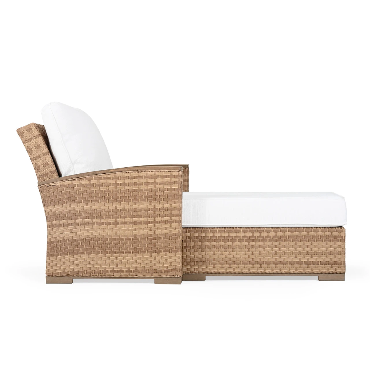 Retreat Outdoor Wicker Chaise And A Half In Sandstone - Image 5