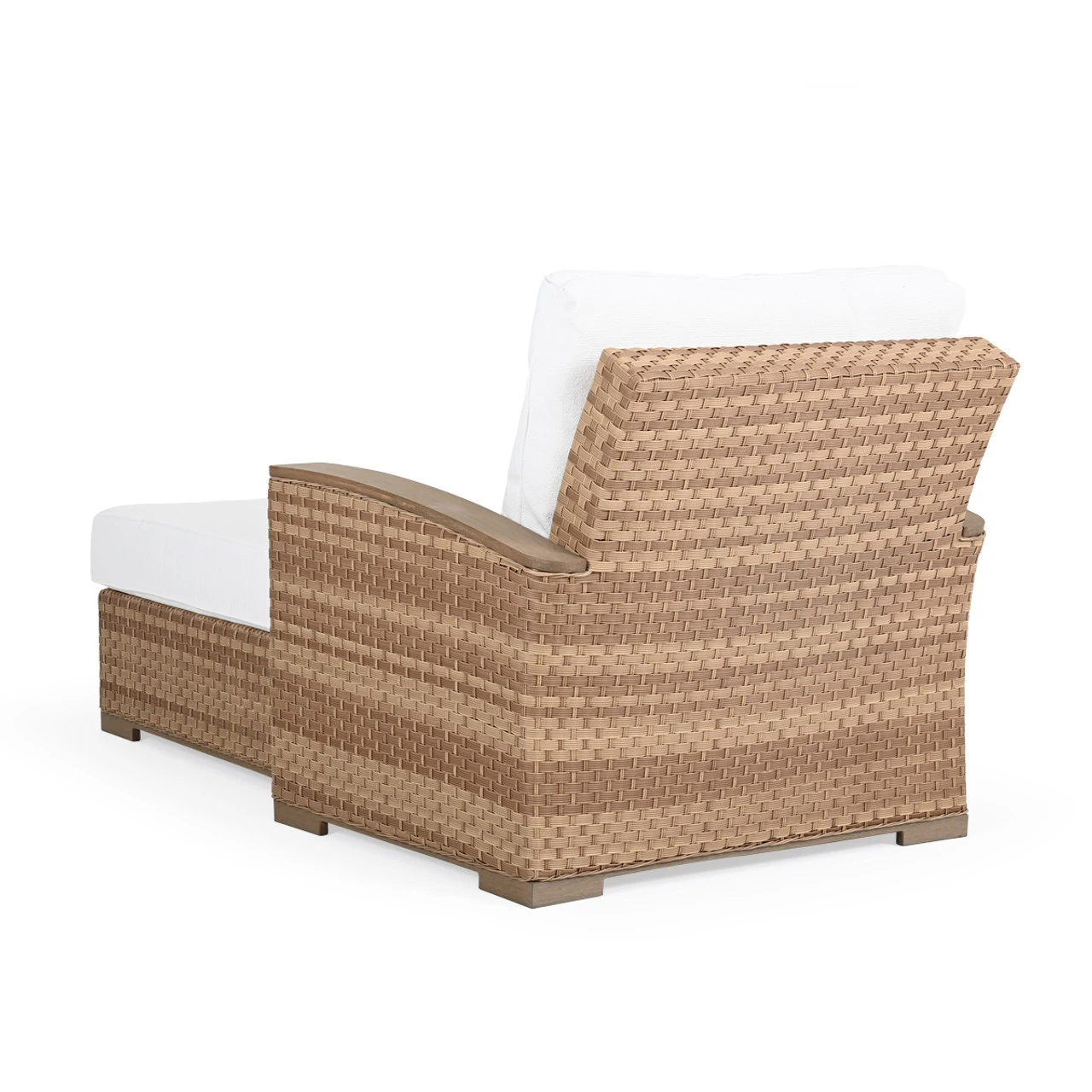 Retreat Outdoor Wicker Chaise And A Half In Sandstone - Image 4