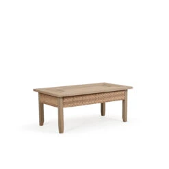Retreat Outdoor Wicker Rectangle Cocktail Table In Sandstone