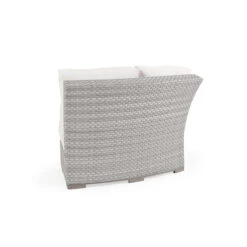 Retreat Outdoor Wicker 45° Wedge Chair In Pebblestone