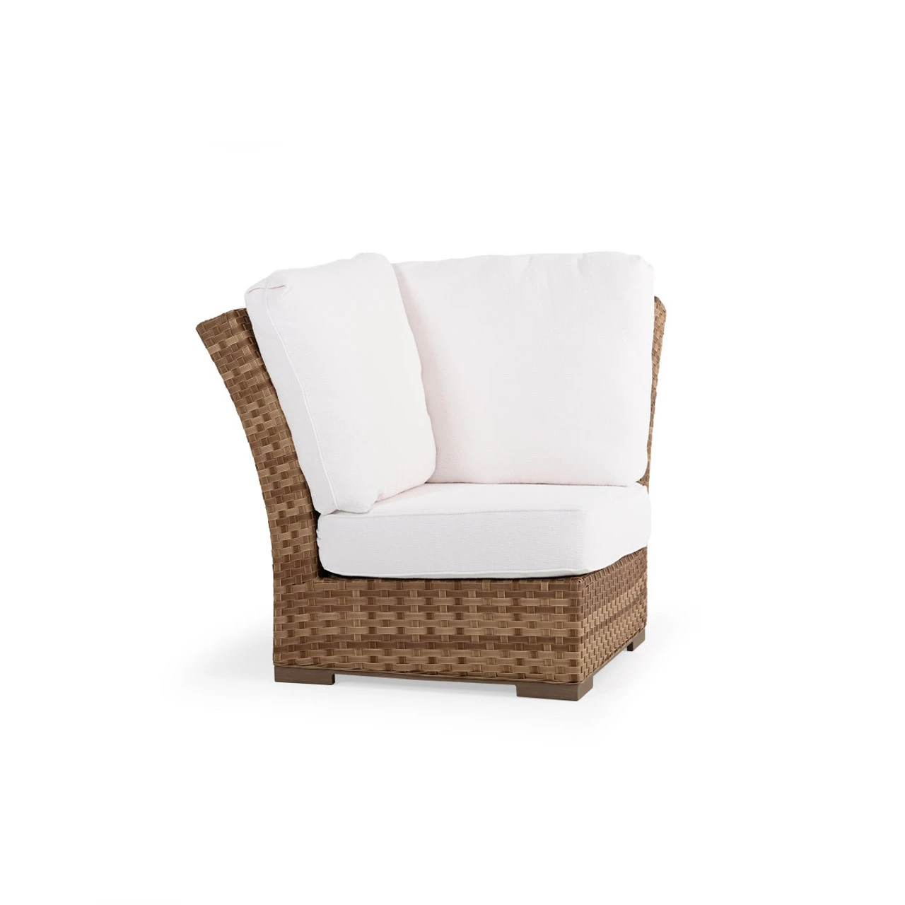 Retreat Outdoor Wicker Corner Chair In Sandstone - Image 5