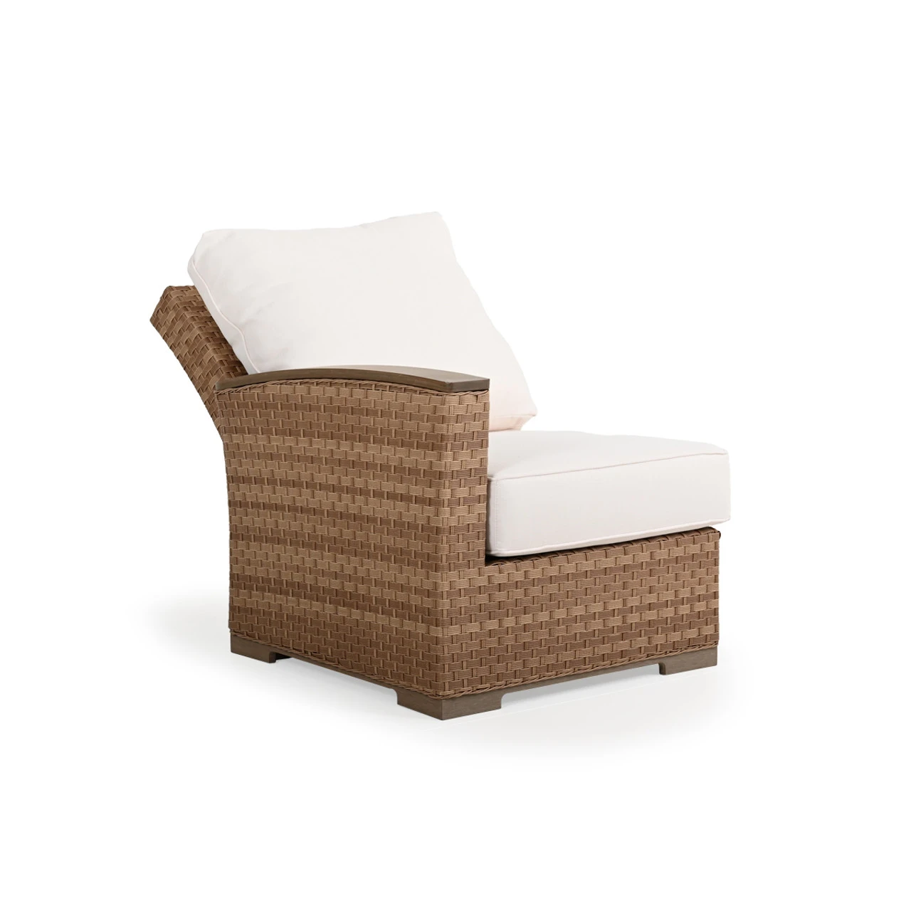 Retreat Outdoor Wicker Left Facing Arm Reclining Chair In Sandstone - Image 6
