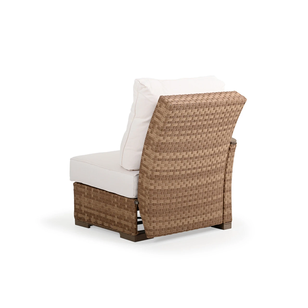 Retreat Outdoor Wicker Left Facing Arm Reclining Chair In Sandstone - Image 7