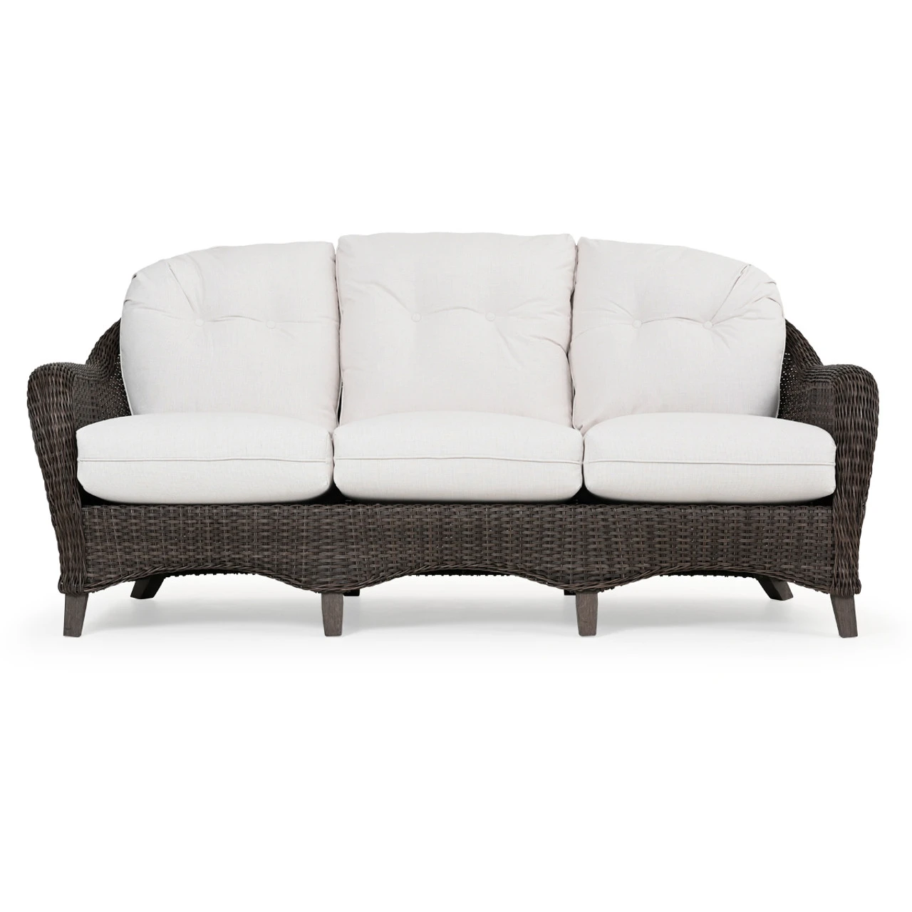 Sanibel Outdoor Wicker Sofa In Peppercorn