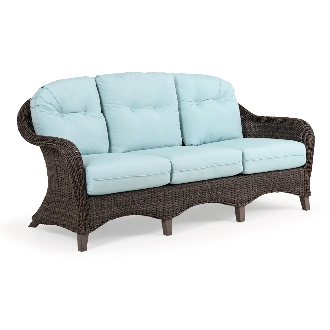 Sanibel Outdoor Wicker Sofa In Peppercorn - Image 3