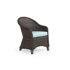 Sanibel Outdoor Wicker Dining Chair In Peppercorn
