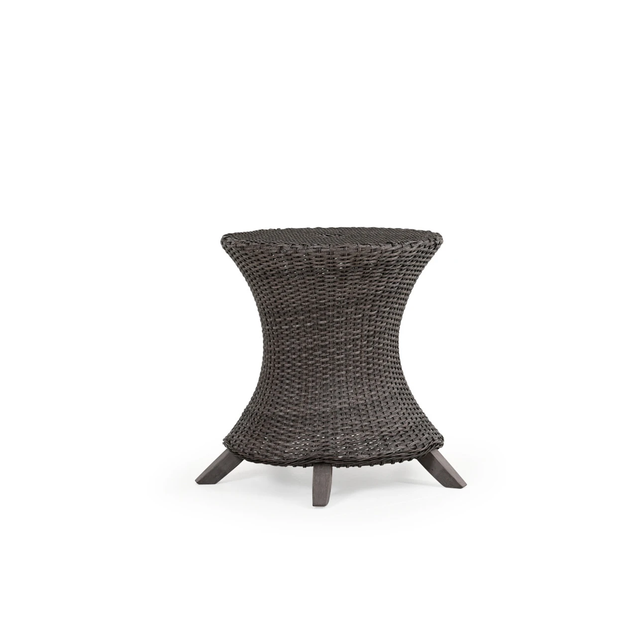 Sanibel Outdoor Wicker 48" Round Dining Table In Peppercorn - Image 2