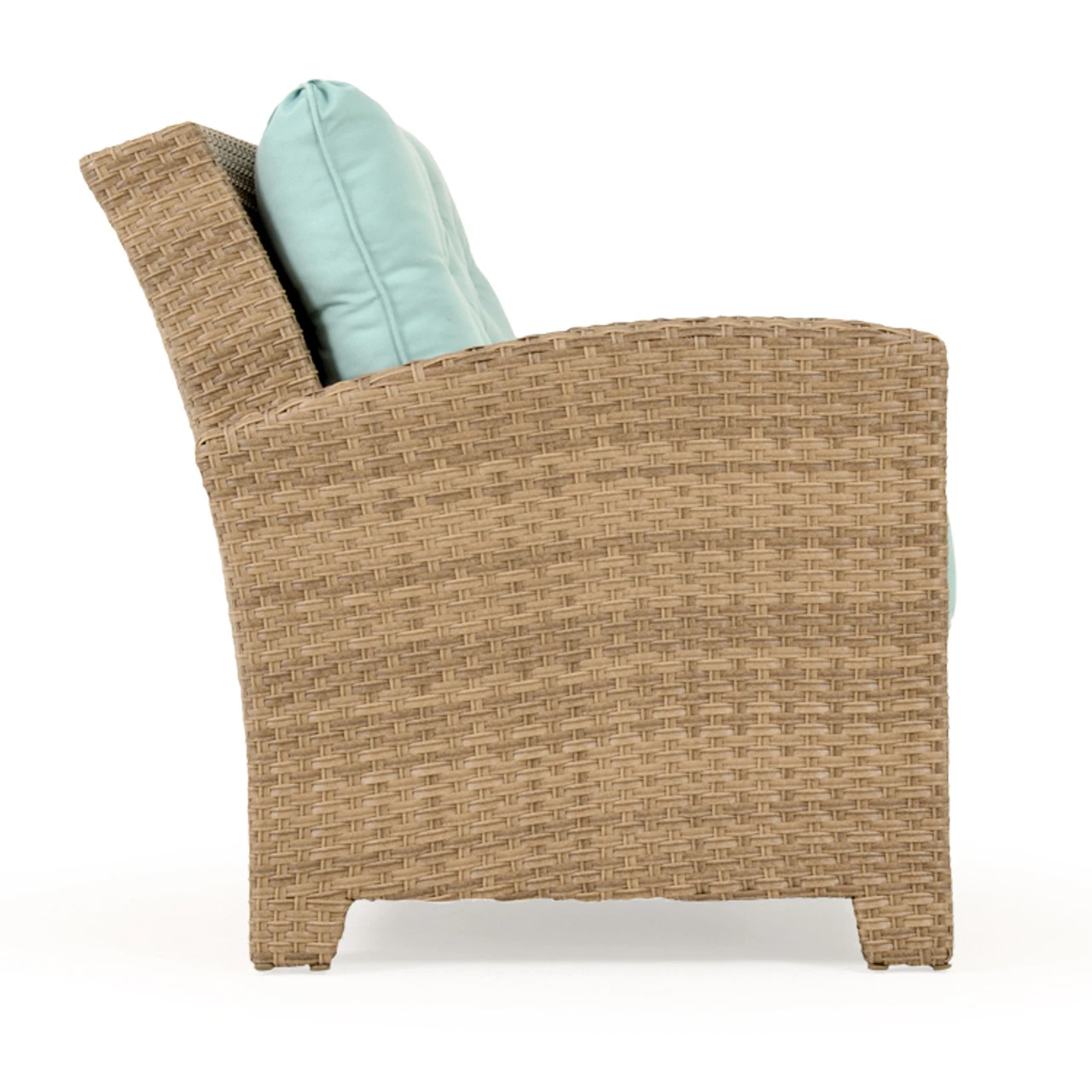 Kokomo Outdoor Wicker Loveseat In Oyster Grey - Image 4