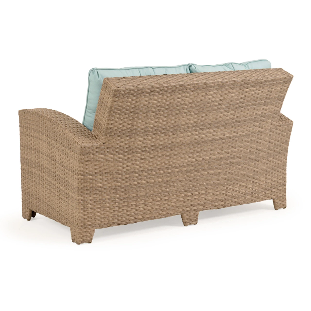 Kokomo Outdoor Wicker Loveseat In Oyster Grey - Image 8