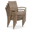 Kokomo Outdoor Stackable Dining Chair In Oyster Grey