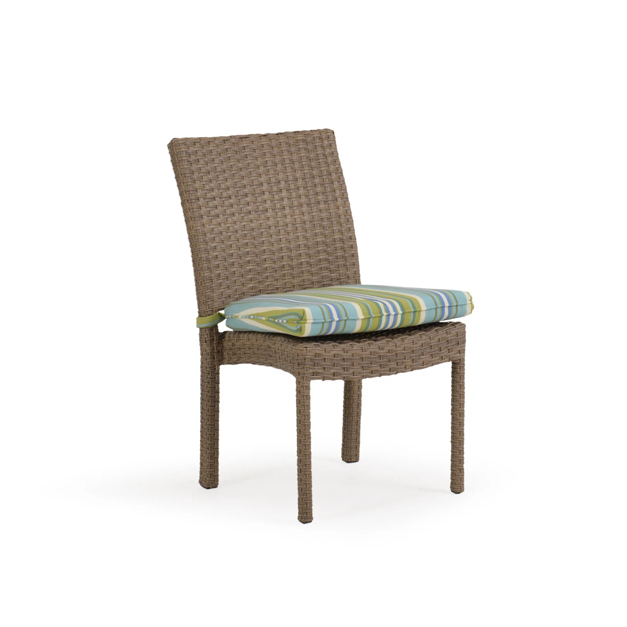 Kokomo Outdoor Stackable Dining Side Chair In Oyster Grey - Image 2