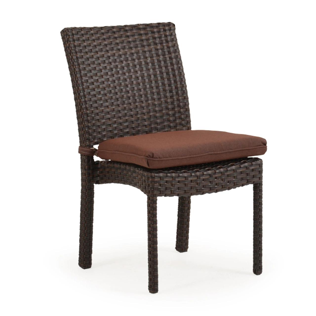 Kokomo Outdoor Stackable Dining Side Chair In Oyster Grey