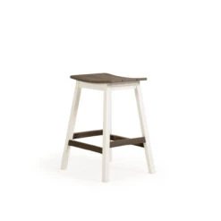 OutdoorPoly Lumber Bar Height Saddle Stool