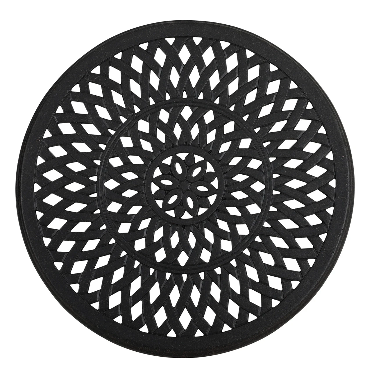 Trellis Outdoor Cast Aluminum Round Tea Table - Image 3