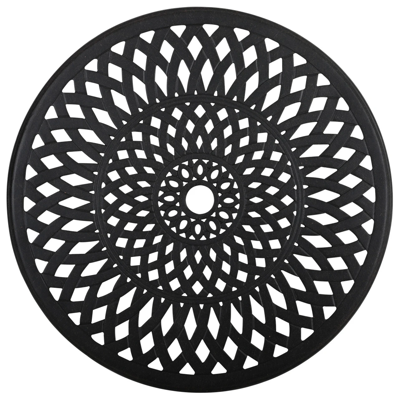 Trellis Outdoor Cast Aluminum 30" Round Bar Table - Image 2