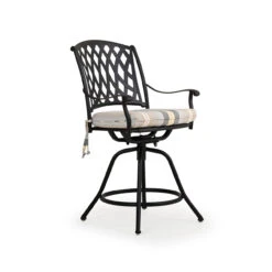 Trellis Outdoor Cast Aluminum Swivel Counter Stool