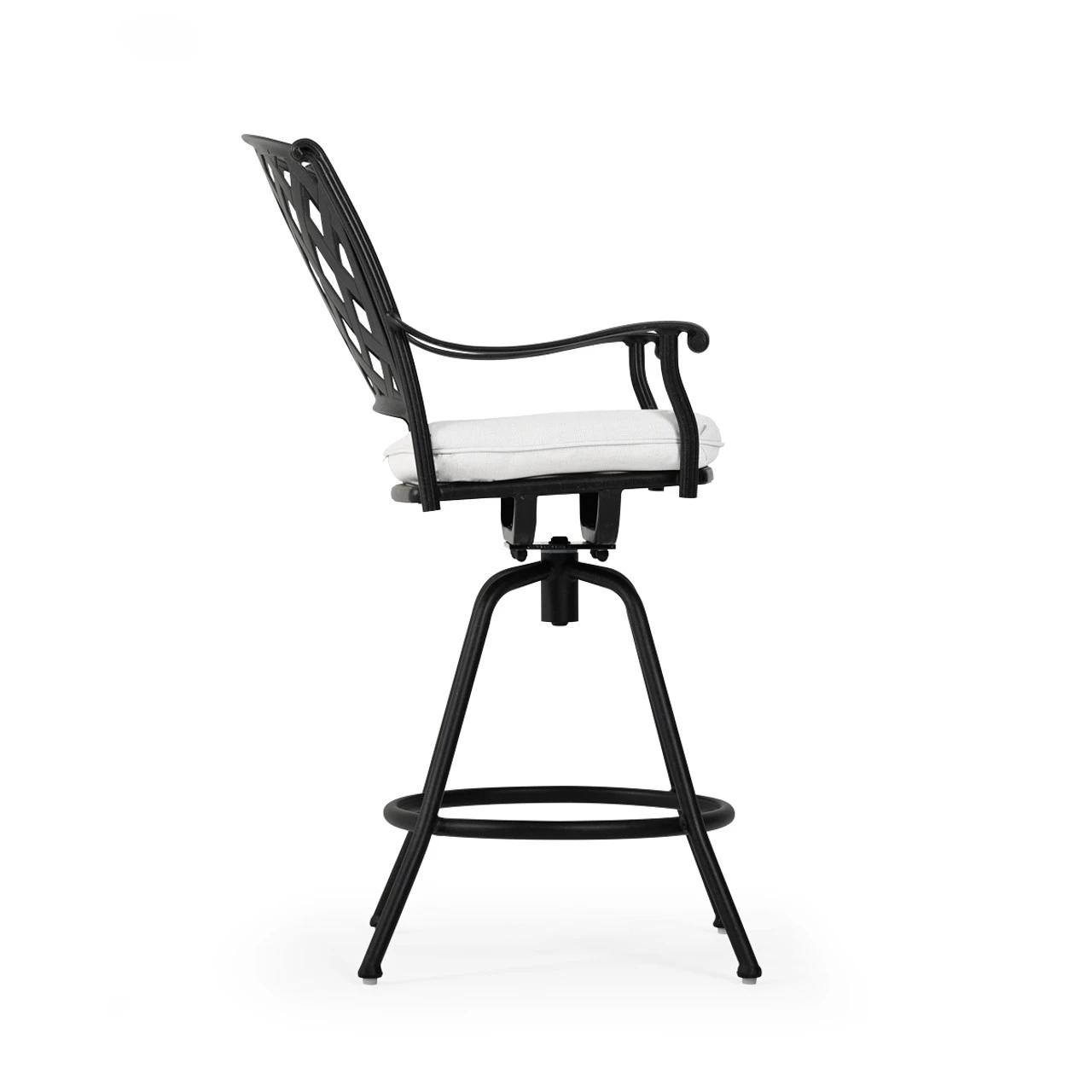 Trellis Outdoor Cast Aluminum Swivel Bar Stool - Image 2