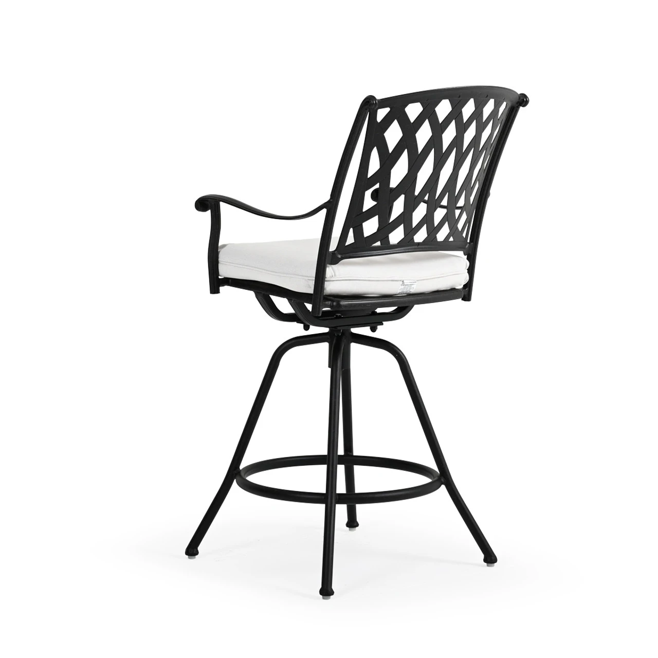 Trellis Outdoor Cast Aluminum Swivel Bar Stool - Image 7