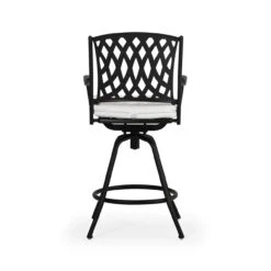 Trellis Outdoor Cast Aluminum Swivel Bar Stool
