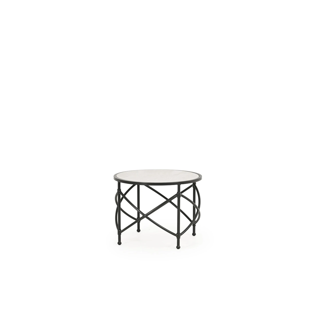 Bermuda Outdoor Aluminum End Table With Tile Top - Image 4