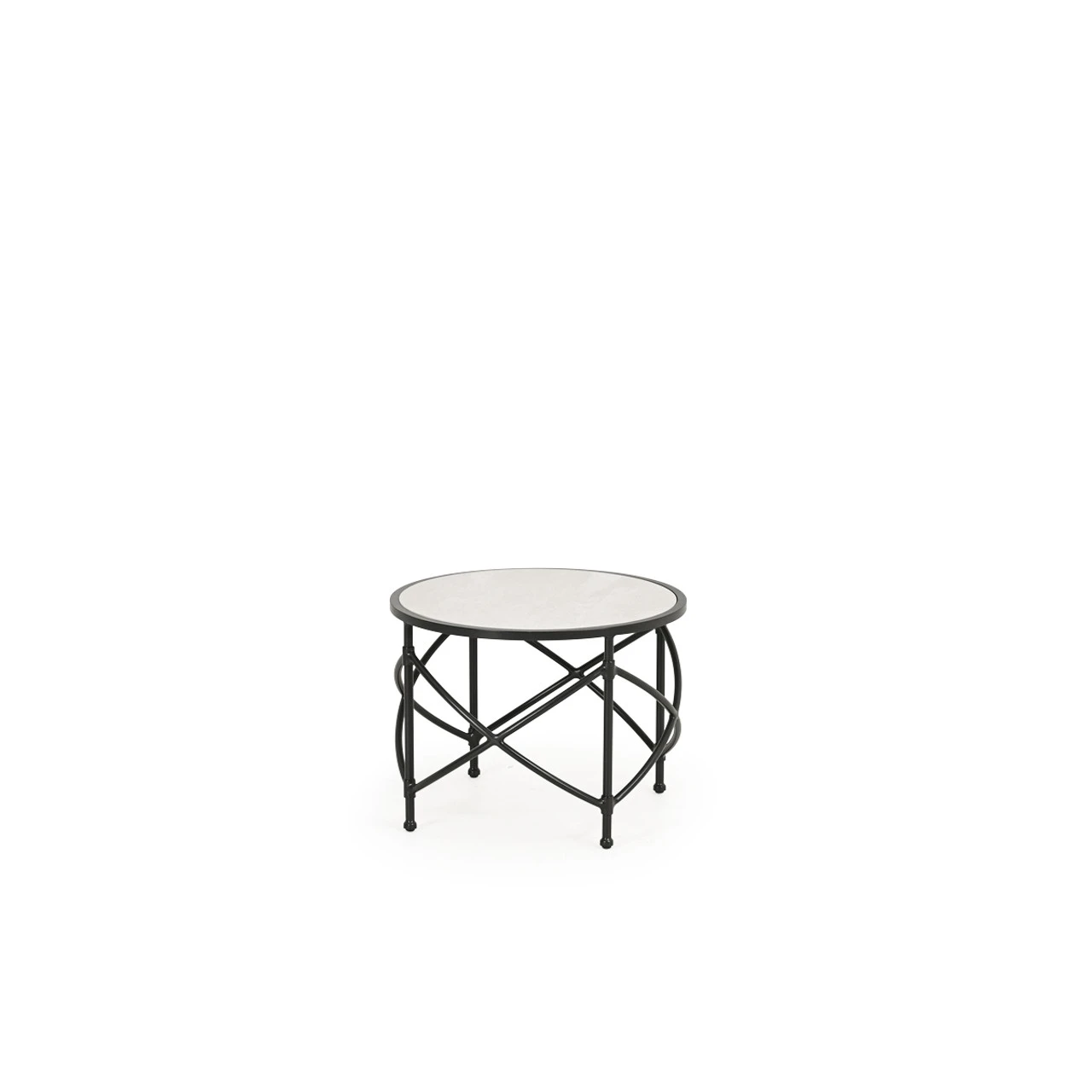 Bermuda Outdoor Aluminum End Table With Tile Top