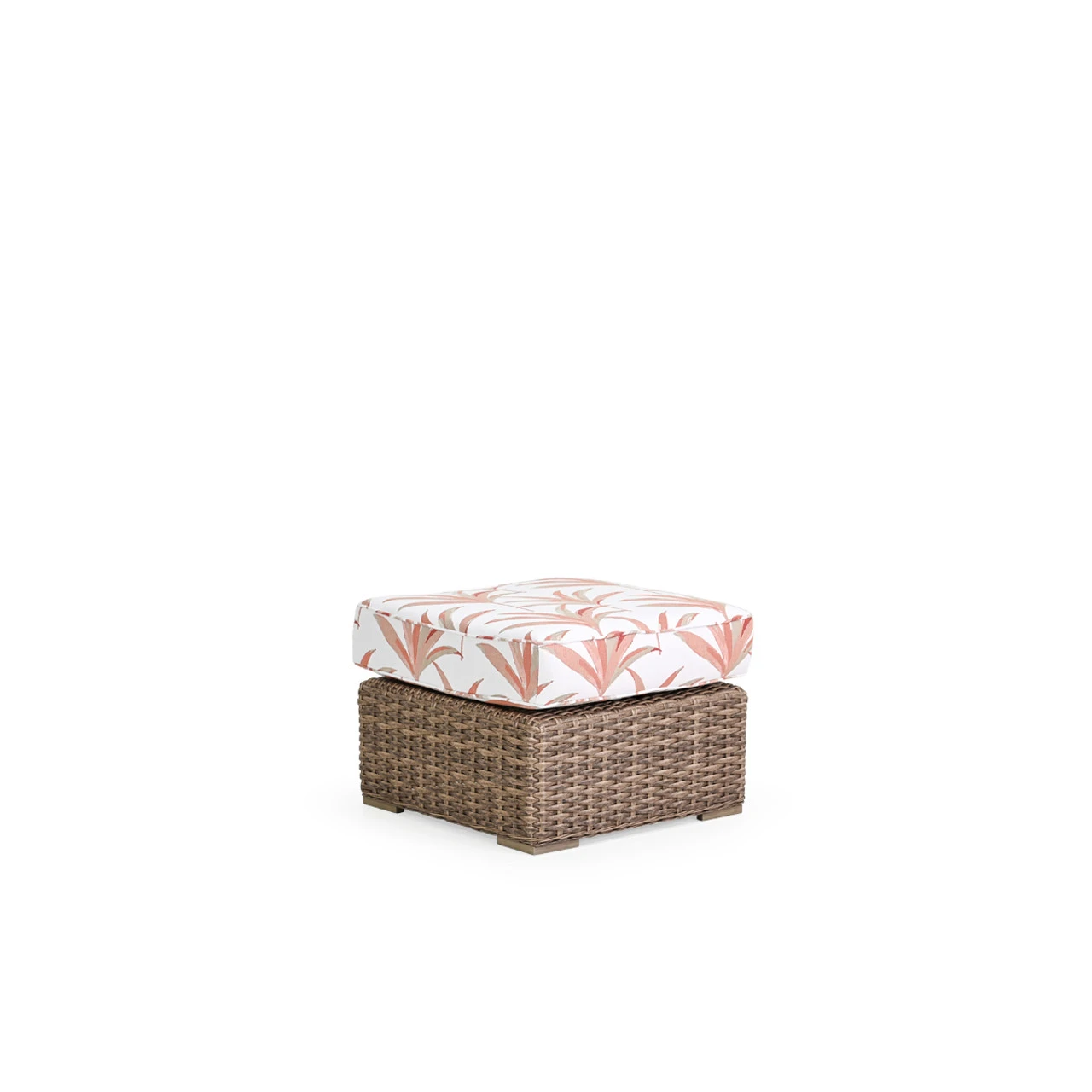 Bermuda Outdoor Wicker Ottoman - Image 2