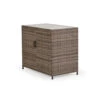 Garden Terrace Outdoor Wicker Console With Stone Top