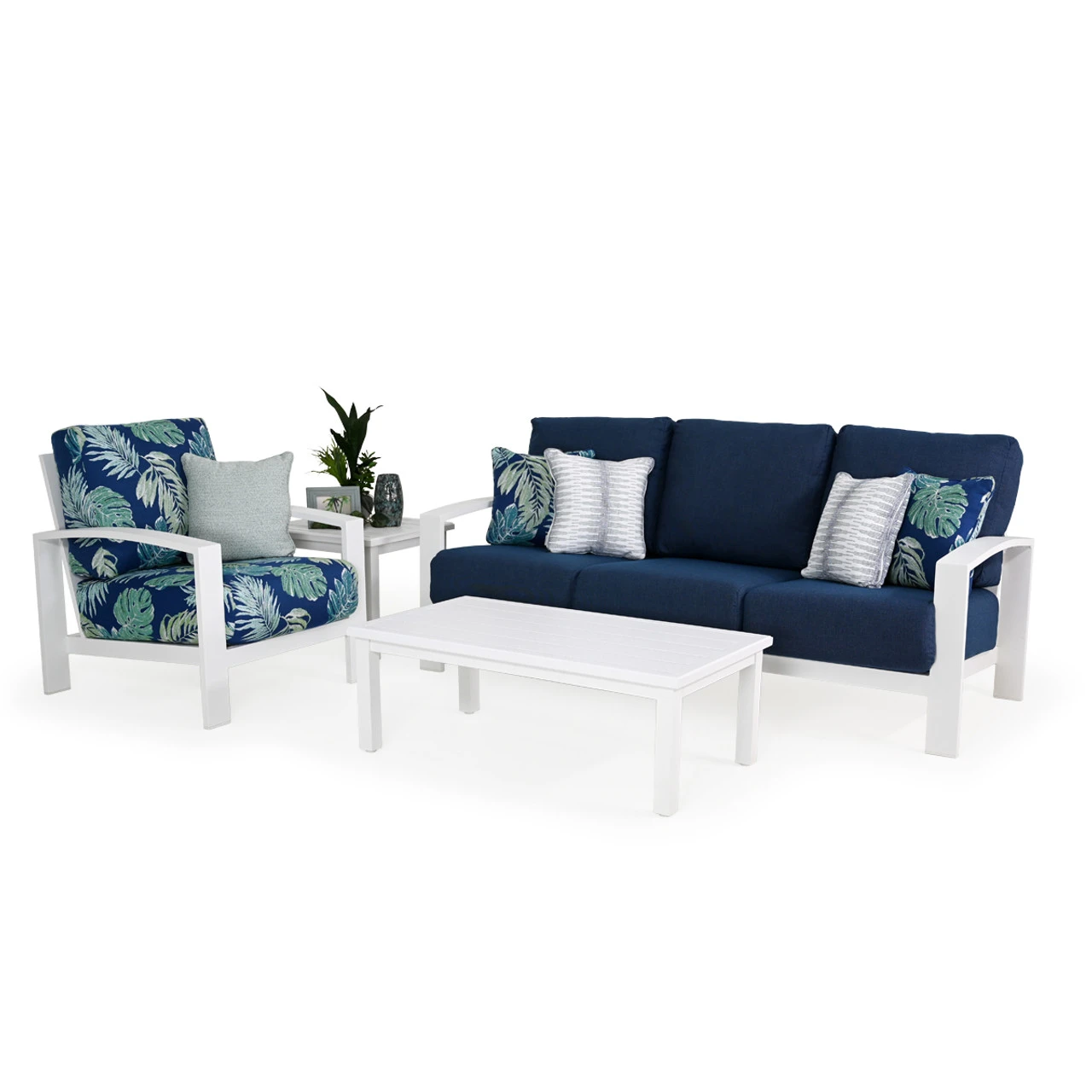 Costa Outdoor Aluminum Swivel Rocker In Pearl Finish - Image 3