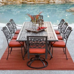 Charleston Outdoor 42" X 76" Rectangular Extension Dining Table - Extends To 106"