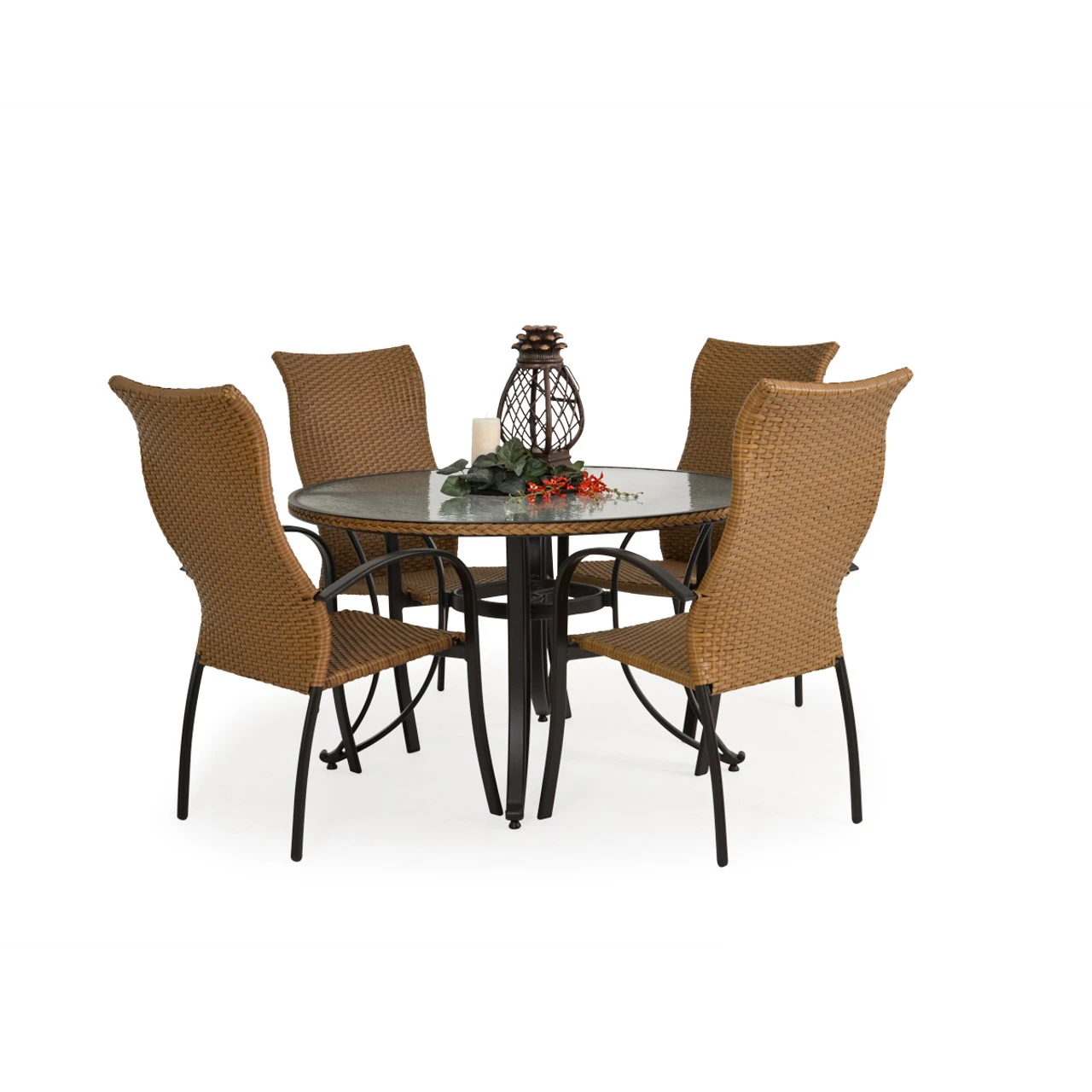 Empire Outdoor Wicker 48" Round Dining Table - Image 2