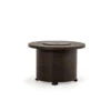 Maldives Outdoor 36" Round Fire Pit In Black Walnut