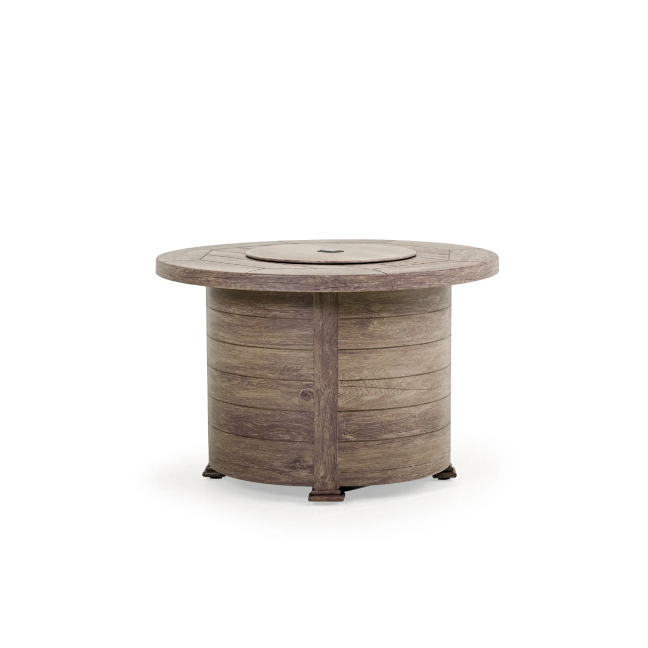 Maldives Outdoor 36" Round Fire Pit In Grey Birch