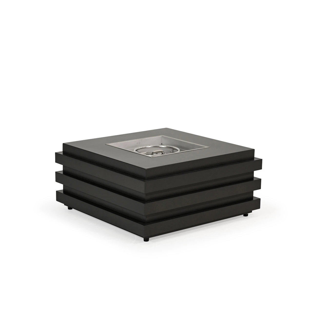 Costa Outdoor Aluminum 42" Square Fire Pit In Carbon Finish - Image 2