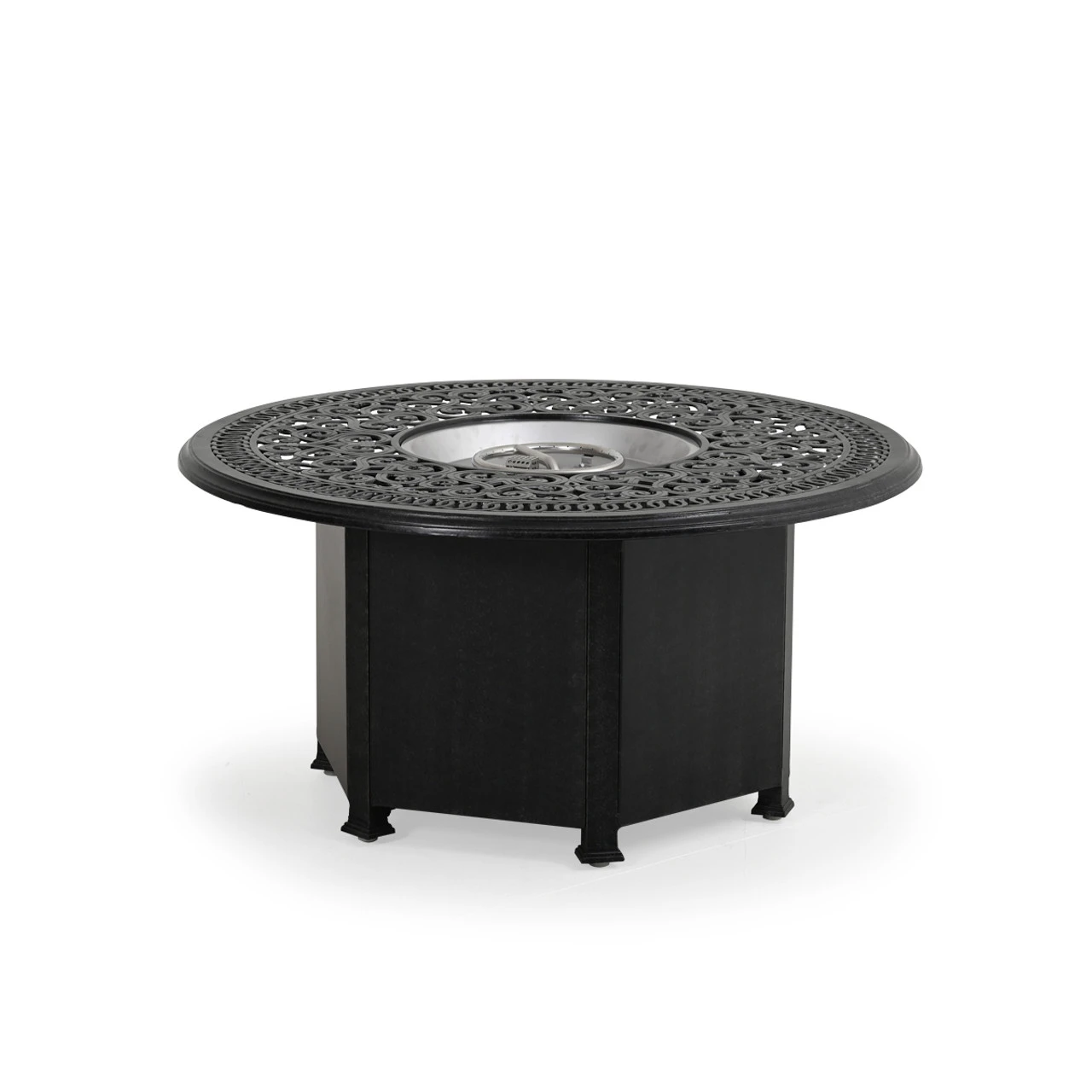 Charleston Outdoor Cast Aluminum 48" Round Fire Pit With Lid - Image 3