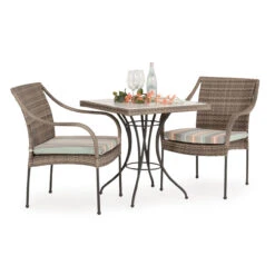 Garden Terrace Outdoor 28" Square Wicker Square Table