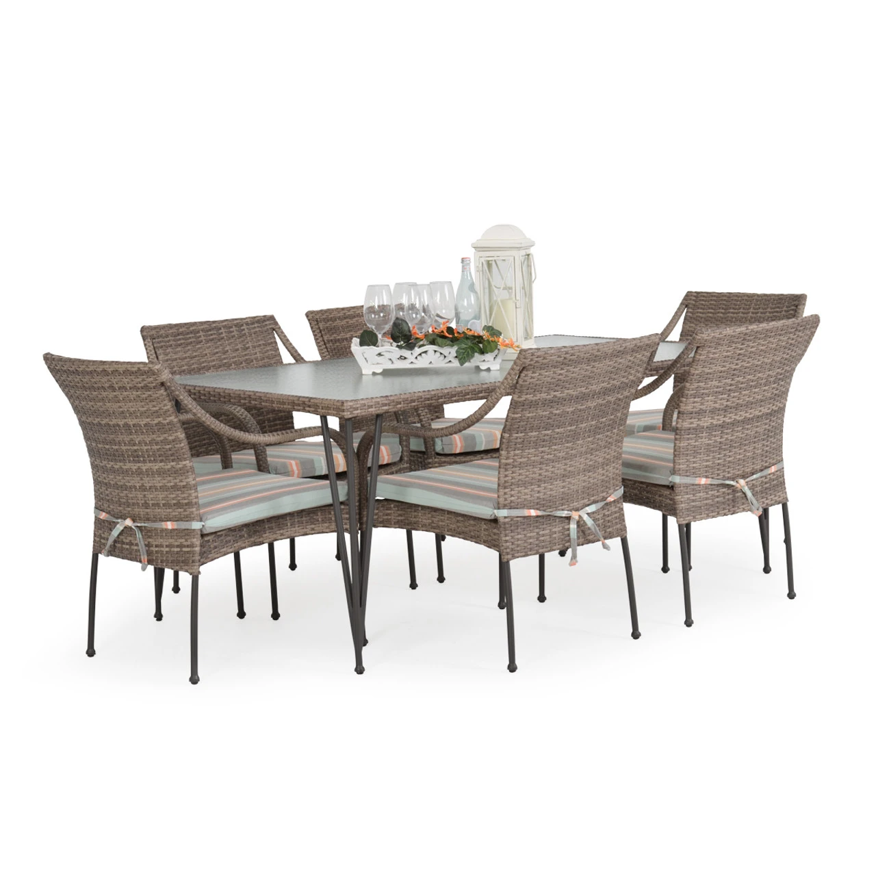Garden Terrace Outdoor Wicker 39" X 68" Rectangle Dining Table - Image 2