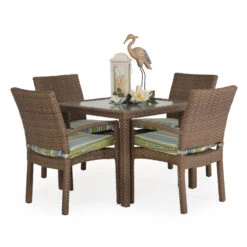 Kokomo Outdoor 34" Square Dining Table In Oyster Grey