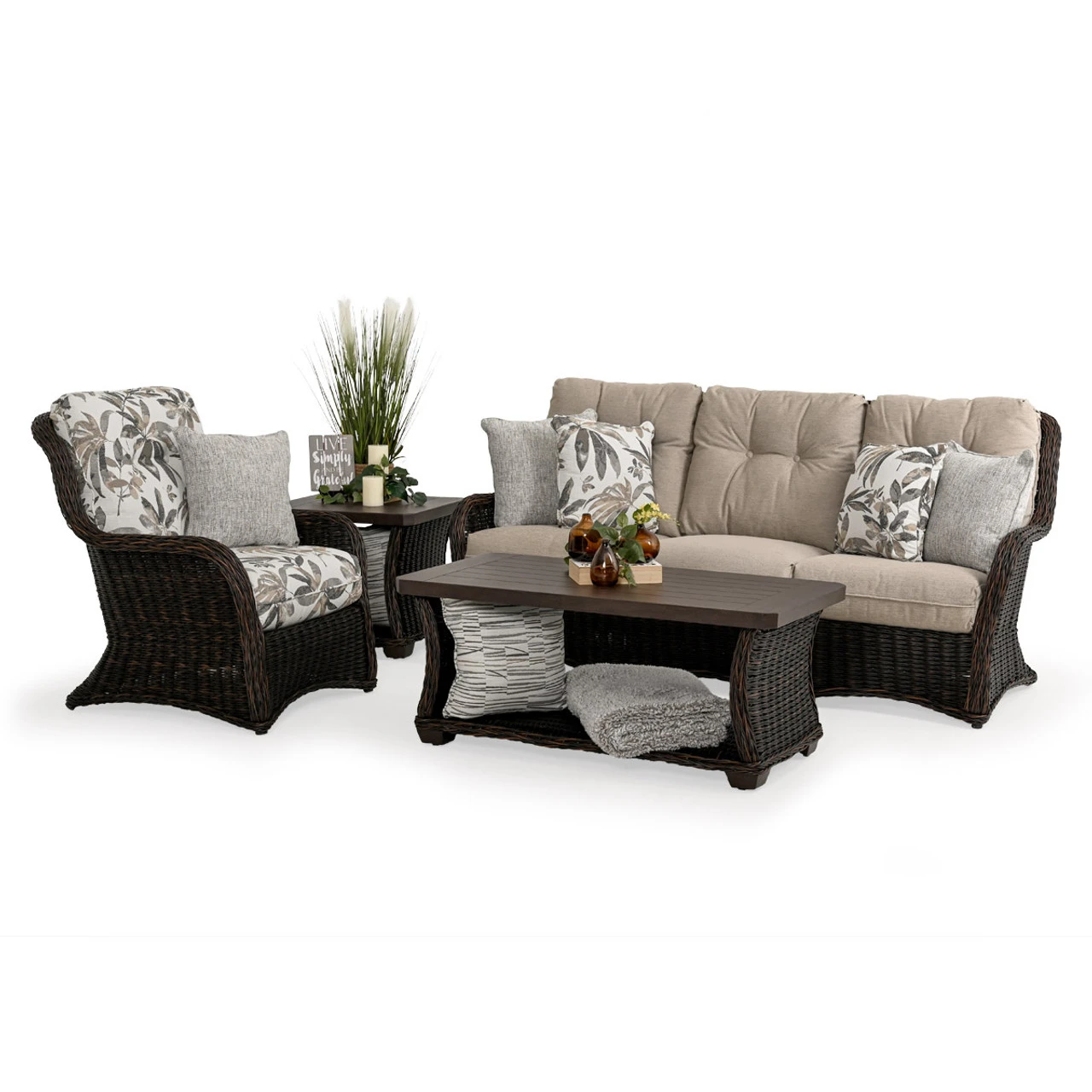 Maldives Outdoor Wicker Sofa In Clove Weave - Image 8