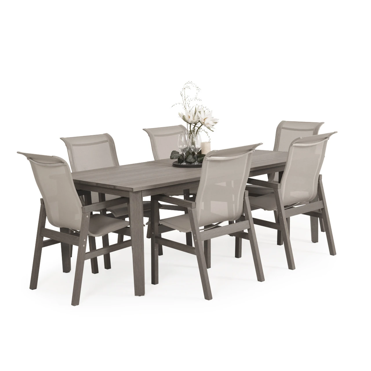 Maui Outdoor PoliSoulâ„¢ 40" X 80" Rectangle Dining Table In Vintage Walnut