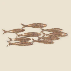 Outdoor Heat Treated Stainless Steel School Of Baitfish