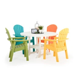 Oceanside Outdoor Poly Lumber Dining Arm Chair In Yellow