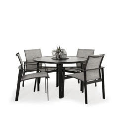 Reef Outdoor 48" Round Glass Top Dining Table