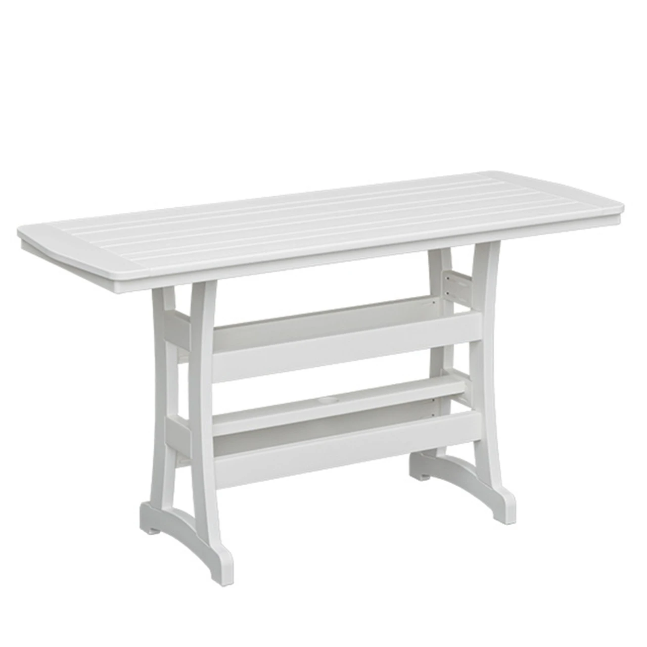 Bayshore Outdoor Poly Lumber 28" X 84" Rectangular Bar Table