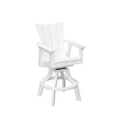 WAVZ Poly Lumber Swivel Bar Height Stool