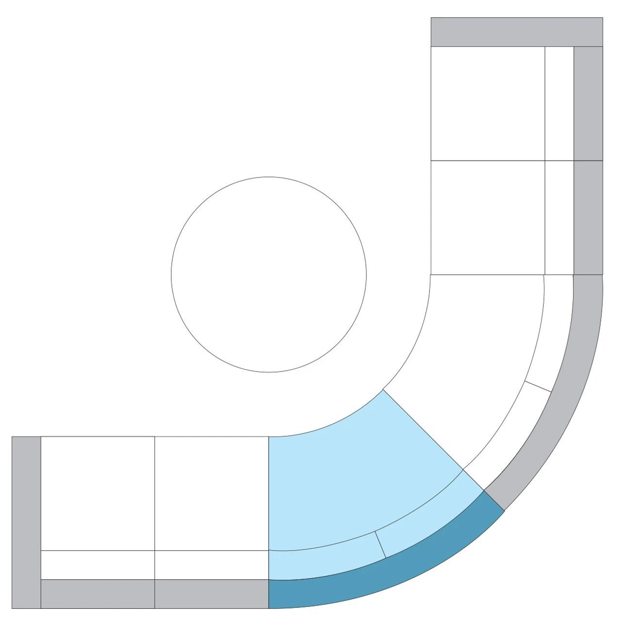 Kokomo Outdoor Wicker 45 Degree Wedge Chair In Oyster Grey